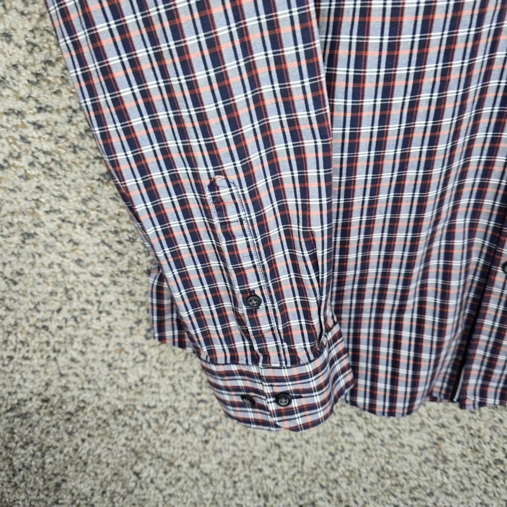 Banana Republic Shirt Mens XL Blue Plaid Button Down Slim Fit Long Sleeve Casual